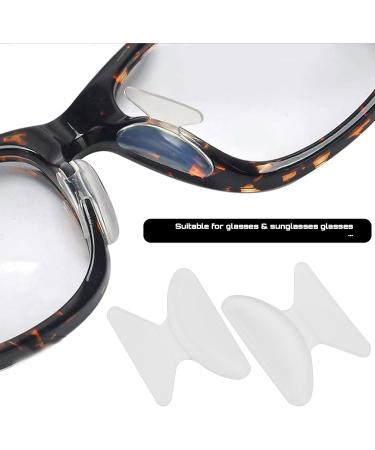 Emagentech Self-Adhesive Nose Pads for Glasses - 10 Pairs (5 Black + 5 Transparent) with Butterfly Motif - 1.8mm Reading & Sunglasses Pads - Buy Online on GoSupps.com