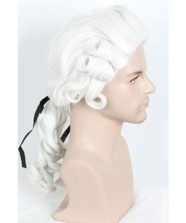 Linfairy White Blonde Lawyer Curly Wig | Halloween Cosplay Costume Party Wig - International Shipping Available - Buy Online on GoSupps.com