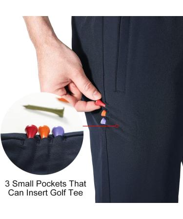 Buy Aoli Ray Men's Waterproof Golf Pants - Slim Fit Stretch Trousers in Navy | Perfect for International Shipping - Buy Online on GoSupps.com