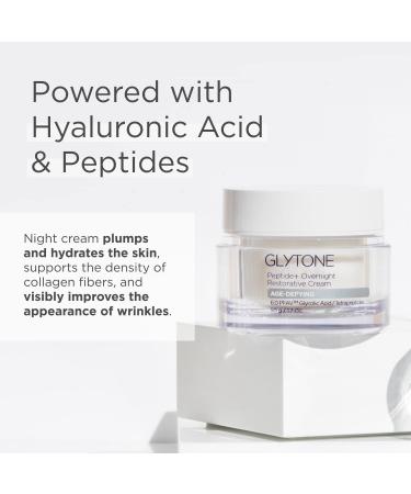 Glytone Age-Defying Peptide+ Overnight Restorative Cream - Paraben-Free Fragrance-Free Dermatologist-Tested - 1.7 fl. oz. for Youthful Skin - Buy Online on GoSupps.com