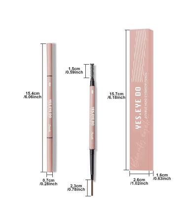 Brow Microfilling Eyebrow Pencil - Waterproof Brow Definer for Natural Fluffy Brows - Long Lasting Brunette Shade by YES.EYE DO - Buy Online on GoSupps.com