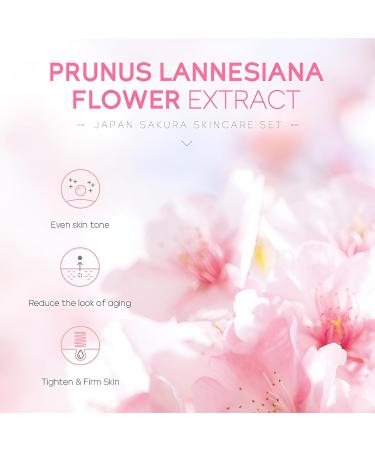 Skincare Set - Sakura 9PCS Kit with Cleanser Toner Serum Cream & Masks for Teenage Girls & Women - Buy Online on GoSupps.com