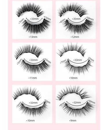 Xptieeck Magnetic Eyelashes with Eyeliner Set 10 Pairs of Reusable Magnetic Eyelashes Magnetic False 3D Eyelashes (A) - Buy Online on GoSupps.com
