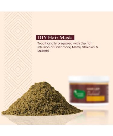 Dashmool Hair Lep - Ayurvedic Powder Hair Mask with Dashmoola & Curry Leaves for Hair Fall Control | 100gm - Buy Online on GoSupps.com
