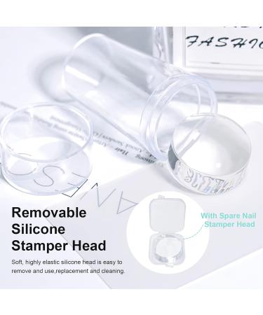 Buy X&D Nail Art Stamper - Clear Jelly Silicone Stamping Kit with Acrylic Scraper & 5 Art Plates | International Shipping Available - Buy Online on GoSupps.com