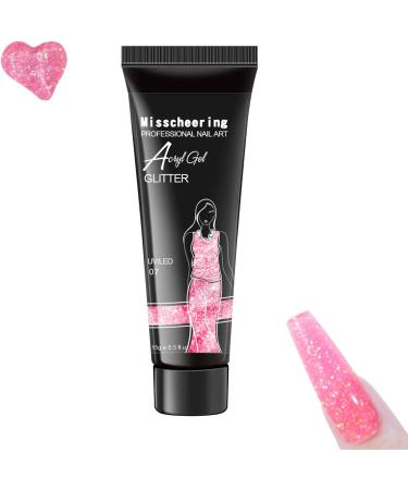 Glitter Gel Nail 15ml - Nail Extension Glue Gel | Glitter Nail Glue Gel Nail Strengthen Nails Art Manicure Tool High -Leveling Nail Repair Nail Extension Gel Uwariloy 07 - Buy Online on GoSupps.com