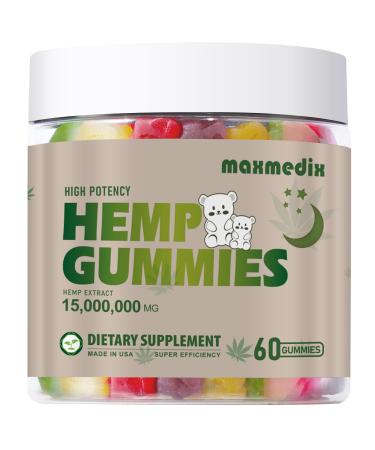 Hemp Gummies Advanced Extra Strength- High Potency Natural Hemp Oil Extract Gummy Great for Peace & Relaxation Naturals Fruit Flavors Made in USA
