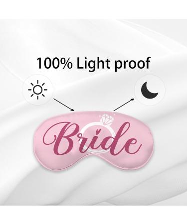 Kdqua Pink Bride Diamond Eye Mask - Elegant Bridal Gift Soft Silk Sleep Mask for Bride Tribe & Bride-to-Be Parties Adjustable Straps - Buy Online on GoSupps.com