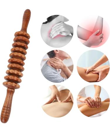 Jiawu Wooden Manual Fascia Massage Roller - Handheld Body Massager for Cellulite Relief Wound Recovery & Muscle Tension Reduction - Buy Online on GoSupps.com