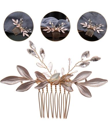 FRCOLOR Leaf Comb Wedding Tiara Bride Headpiece Rhinestone Hair Accessories Bride Wedding Hair Accessories Wedding Hairpin Bridal Headwear Headpieces Handmade Headwear Decor Hair Comb Abs - Buy Online on GoSupps.com