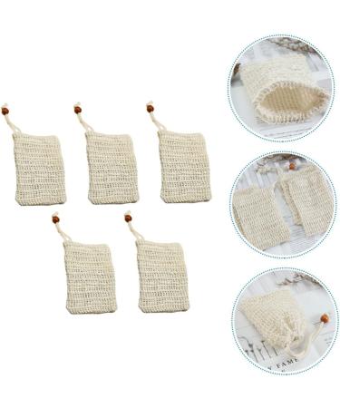 Healeved 10 Pcs Soap Bag Soap Saver Holder Exfoliating Soap Pouch Exfoliating Meshes Face Soap Sisal Beige - Buy Online on GoSupps.com