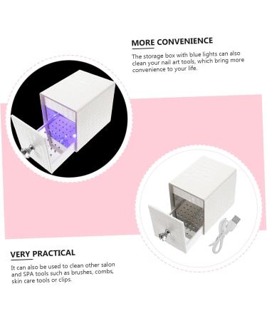 ABOOFAN Nail Polish Storage Para U as Nail Art Tool Nail Tools for Nail Art Nail Nail Organizer Manicure Tools Female White Electric Nail Dust-proof Acrylic 12x8.5cm White - Buy Online on GoSupps.com