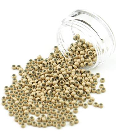KOCONI Nano Rings Silicone Lined 3mm Hair Extension Beads - 200PCS #6 Beige Blond - Buy Online on GoSupps.com
