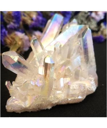 Natural Crystal Rough Natural White Angel Aura Crystal Cluster Electroplating Titanium Coating Quartz Cluster Stone (Color : Aura White Size : 130g) 130g Aura White - Buy Online on GoSupps.com