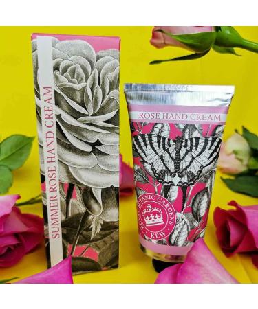 The English Soap Company Royal Botanical Gardens Kew Hand Cream Rose Hand Cream Moisturising Hand Cream for Men and Women Summer Rose Scent 75ml - Buy Online on GoSupps.com
