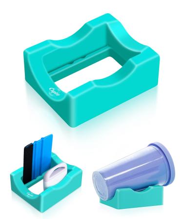 CUPITUP Small Silicone Cup Cradle with Built-in Slot for Crafting Tumblers Use to Apply Vinyl Decals for Tumblers  Space Saving Tumbler Holder for Crafts  2 Angle Supports Tumbler Cradle for Epoxy