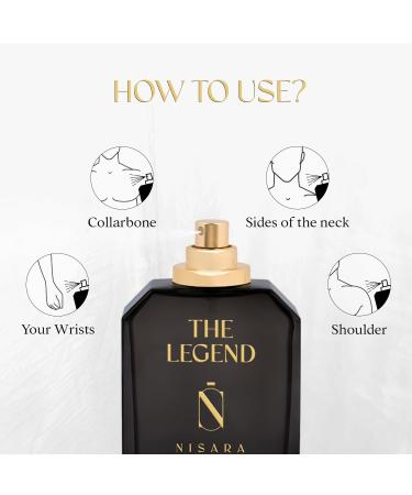 The-N'isara The Legend Perfume for Men 3.38 Fl Oz Eau De Parfum Woody Amber Scent - Buy Online on GoSupps.com