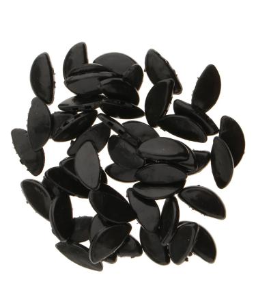 25 pairs of oval silicone push-in nose pads 15 mm black