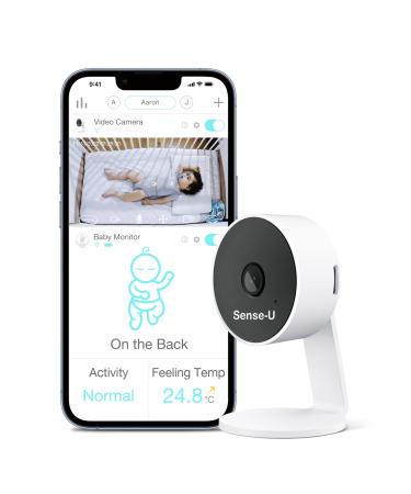 Sense-U Video Baby Monitor with 1080P HD WiFi Camera and Background Audio Night Vision 2-Way Talk Motion Detection Long Range & Free Smartphone App