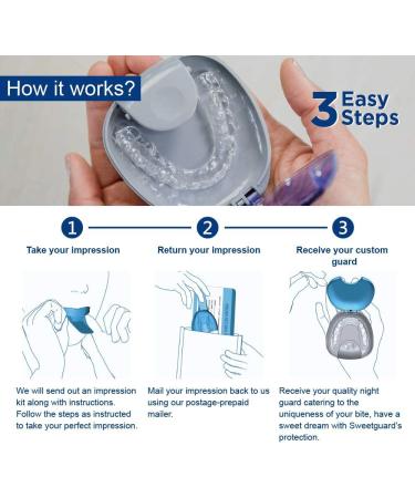 Custom Dental Night Guard - 3mm Lower Guard for Bruxism - Mouth Guard for Teeth Grinding & Clenching - Relieve Jaw Muscle Soreness - Durable & Comfortable Design - Buy Online on GoSupps.com