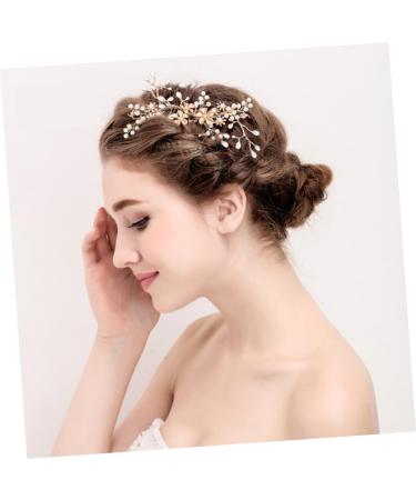 DOITOOL Flower Hairpin Comb Hair Clip Hair Pin Hair Barrettes Hairpin Comb Pearl Bride Hair Comb Flower Hair Clip Comb - Buy Online on GoSupps.com