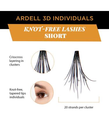 Ardell 3D Short Black False Lashes x4 Packs - Natural Looking Individuals - Buy Online on GoSupps.com