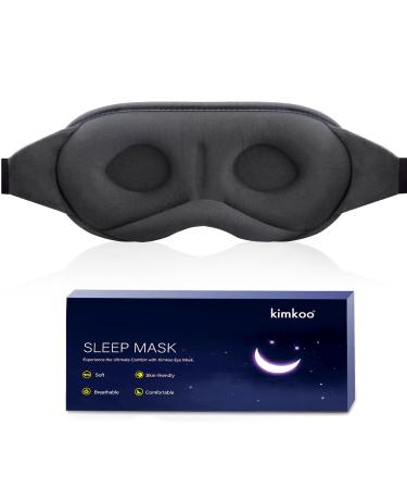 3D Sleep Eye Mask for Men Women Breathable Sleep Adjustable Eye Mask Contouring Memory Foam Night Eye Mask for Travel Yoga Nap and More Black