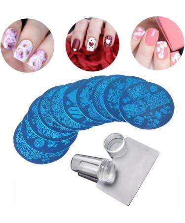 Nail Art Stamping Kit Manicure Stamper Plate Tool Nail Transparent Printing Templates Stampers & Scrapers - Buy Online on GoSupps.com