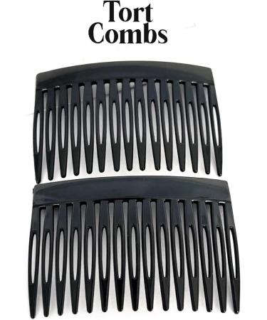 Set of 4 Tort Plain Hair Combs Slides 7cm - Strong Hold Hair Clips for Girls & Women - Buy Online on GoSupps.com