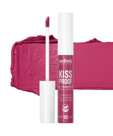 Andreia Andreia Kiss Proof No Transfer Liquid Lipstick 08 Camelia Long-Lasting Liquid Lipstick Vitamin E Enriched Formula 100% Vegan 10 ml