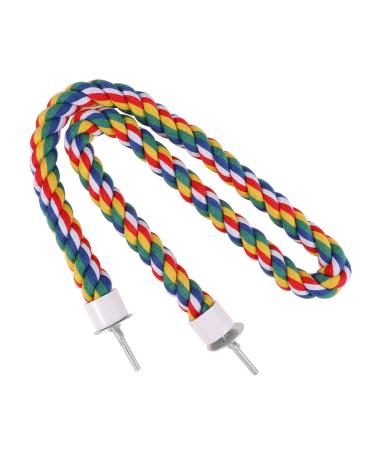 ULTECHNOVO Chicken Swing Bird Spiral Rope Perch Parrot Climbing Rope Bird Perch Stand Bird Rope Perch Parrot Cotton Rope for Parakeets Cockatiels Conures Macaws 105cm Bird Toys Size 4