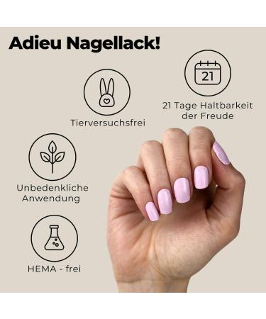 Original Miss Sophie Nail Foils Love Notes - 24 Ultra-Thin Pink Nail Polish Stripes for Finger & Toenails - Compatible with Natural Acrylic Gel & Shellac Nails - Buy Online on GoSupps.com