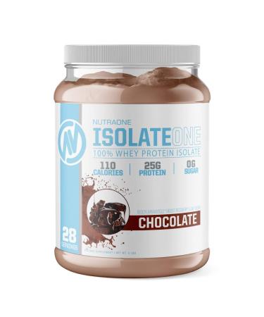 IsolateOne Whey Isolate Protein Powder by NutraOne – 100% Pure Whey Isolate Powder (Gourmet Chocolate - 2 lbs.)