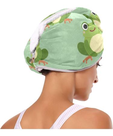 Green Small Frog Hair Towel 2 Pack - Super Absorbent Quick Dry Hair Turbans for Women & Girls | Perfect Hair Drying Solution - Buy Online on GoSupps.com