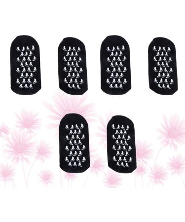 Minkissy 3 Pairs Spa Gel Socks for Foot Care - Ultimate Protection for Dry Cracked Skin | Black Essential Oil Infused Foot Socks - Buy Online on GoSupps.com