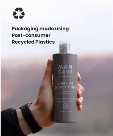 ManCave Caffeine Conditioner 500ml for Men | Encourage Healthy Hair Growth | Vegan & Eco-Friendly | Made in England - Buy Online on GoSupps.com
