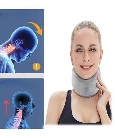 Minzhi 2-Piece Neck Bandage & Pain Relief Set | Adjustable Socket Break | Comfort & Support for Men & Women (Gray + Black) - Buy Online on GoSupps.com