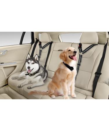 Adjustable Safety Crockery Dog Strap - Heavy Duty 360 Rotary Nylon Carabiner for Secure Pet Seating | Black Base Type - Buy Online on GoSupps.com