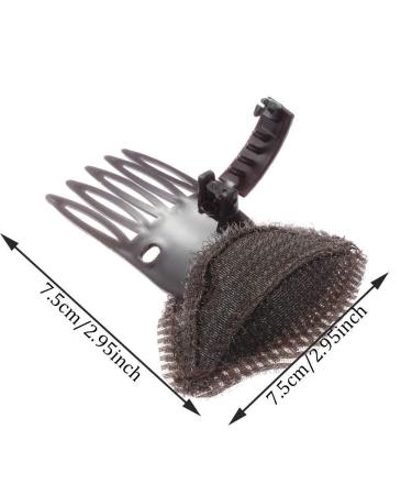 3Pcs Brown Perfect Puff Hair Head Cushion Set | Invisible Fluffy Hair Pad Sponge Clip | Bun Bump Up Volume Hair Base | Ideal for Women and Girls - Buy Online on GoSupps.com