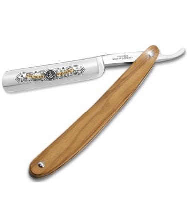 Soling razor 5/8 inch with real olive wood handle Solingen Made in Germany Premium Extra Sharp Sharp Razor For optimal beard care for a thorough wet shave