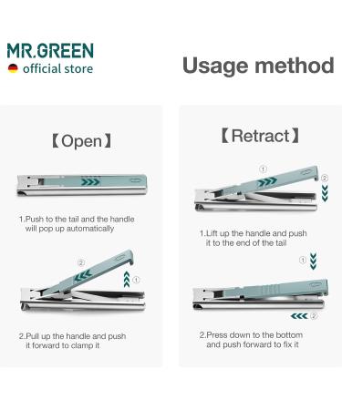 Mr. Green Stainless Steel Fingernail & Toenail Clippers | Ultra-Thin Sharp Scissors for Home & Salon Manicure Tools (Light Gray) - Buy Online on GoSupps.com