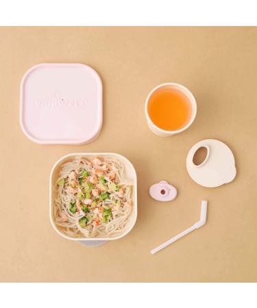 Miniware Sip & Snack Set - 1-2-3 Sip Drinking Cup, Snack Bowl, Suction Foot - Vanilla Cotton Candy | Promotes Self Feeding, Dishwasher Safe - Buy Online on GoSupps.com