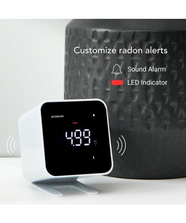 Ecosense EB100 Ecoblu Home Radon Detector - Continuous Monitoring Easy to Use Accurate Results Every 10 Minutes - International Shipping - Buy Online on GoSupps.com