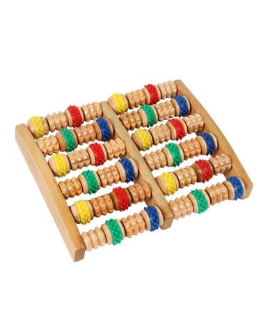 Binblin foot massage roller wood foot massage device foot massage heel spur massage device for feet against tired and painful feet also as a gift for mother father grandma or grandpa