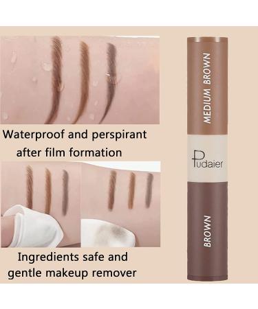 Eyebrow Stamp Double-ended Brow Cream Stamp with 2 Colour Long-Lasting Nature Eye Brow Powder 10 Reusable Eyebrow Stencils 2 Eyebrow Pen Brushes (Brown & Medium Brown) - Buy Online on GoSupps.com