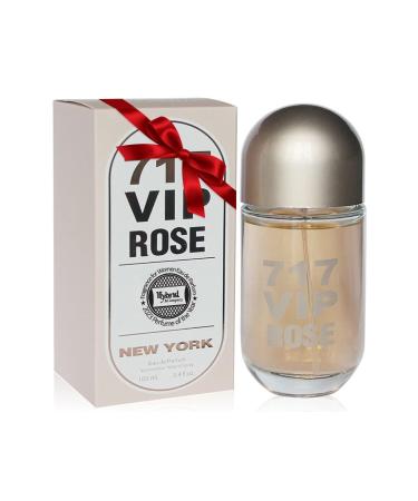 Hybrid & Company 717 Vip Rose Women Romantic and Sensual Perfume Eau de Parfum 3.4 Fl oz 717 Vip Rose 3.4 Fl Oz (Pack of 1)