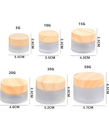 Zeoabsy 12-Pack Empty 5ml Matte Transparent Glass Cream Cans with Screw Lid - Ideal for Gels & Creams Perfect for Cosmetics - Buy Online on GoSupps.com