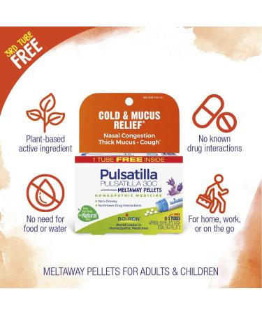 Boiron SinusCalm Tablets for Sinus Relief 120 Count and Pulsatilla 30C Homeopathic Medicine for Nasal Congestion Relief 240 Pellets - Buy Online on GoSupps.com