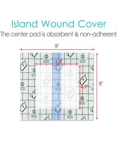 25 Pcs Waterproof Stoma Shower Cover 9x9 - Ostomy Bag Protector Shield Film Bandage - Colostomy Pouch Supply Bath Guard Accessory 9x9 inch - Buy Online on GoSupps.com