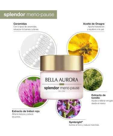  BELLA AURORA Bella Aurora Splendor Menopause Day | Firming and revitalizing cream for skin with signs of menopause | With ceramides evening primrose red clover and thyme | 50 ml - Buy Online on GoSupps.com